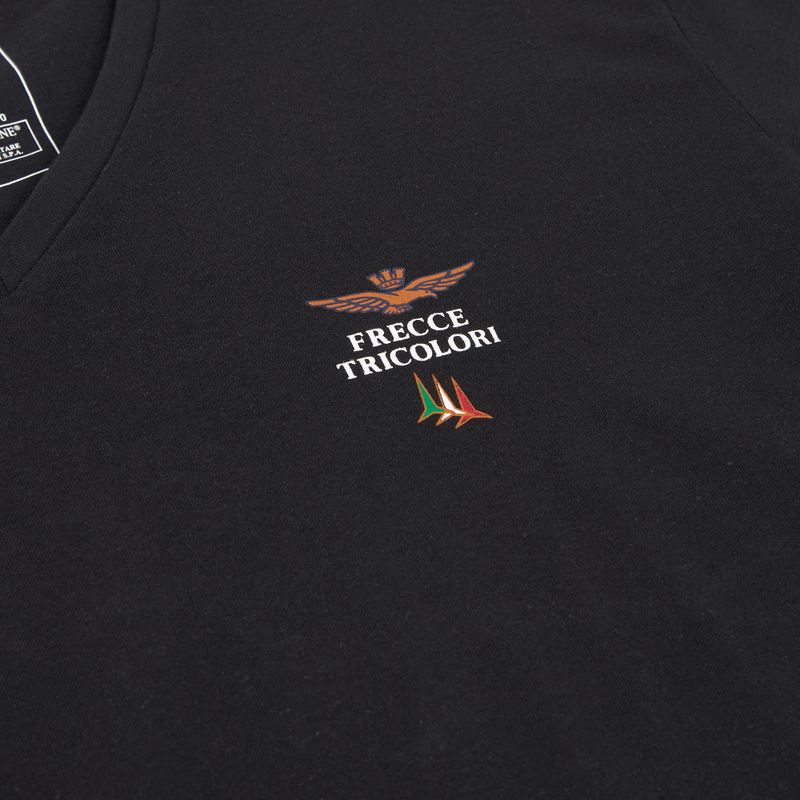 Tricou pentru bărbați Aeronautica Militare AM1UTI006 V-Neck black 3