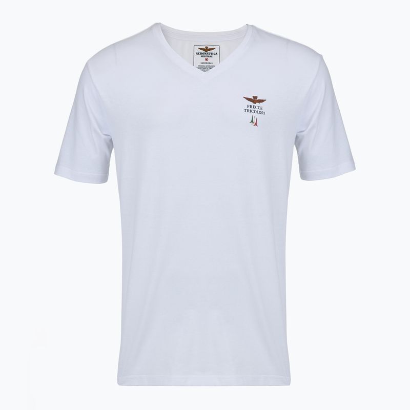 Tricou pentru bărbați Aeronautica Militare AM1UTI006 V-Neck white
