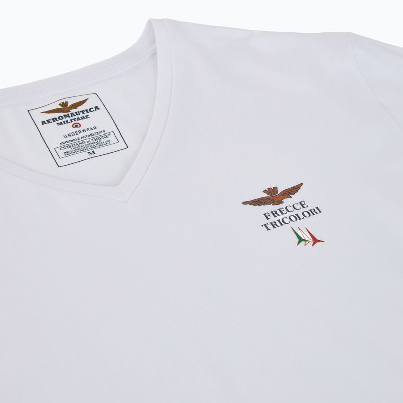 Tricou pentru bărbați Aeronautica Militare AM1UTI006 V-Neck white 3