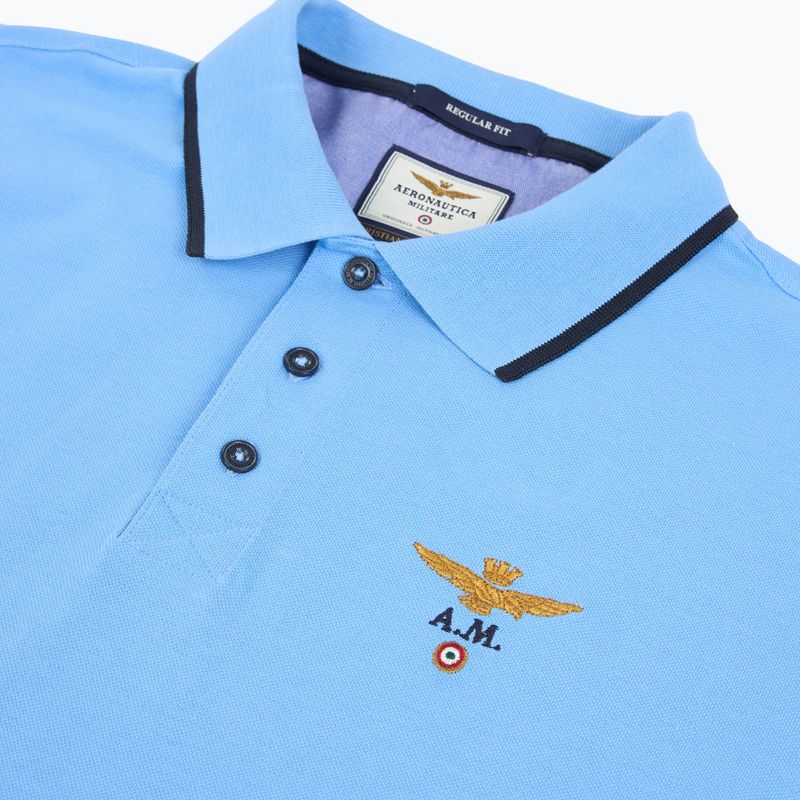 Tricou Aeronautica Militare PO1308UP00082 Polo silver lake blue 3