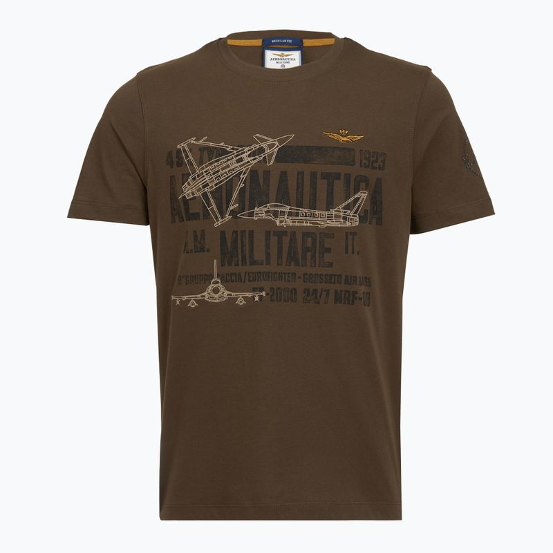Tricou pentru bărbați Aeronautica Militare TS2535UJ00641 chestnut brown