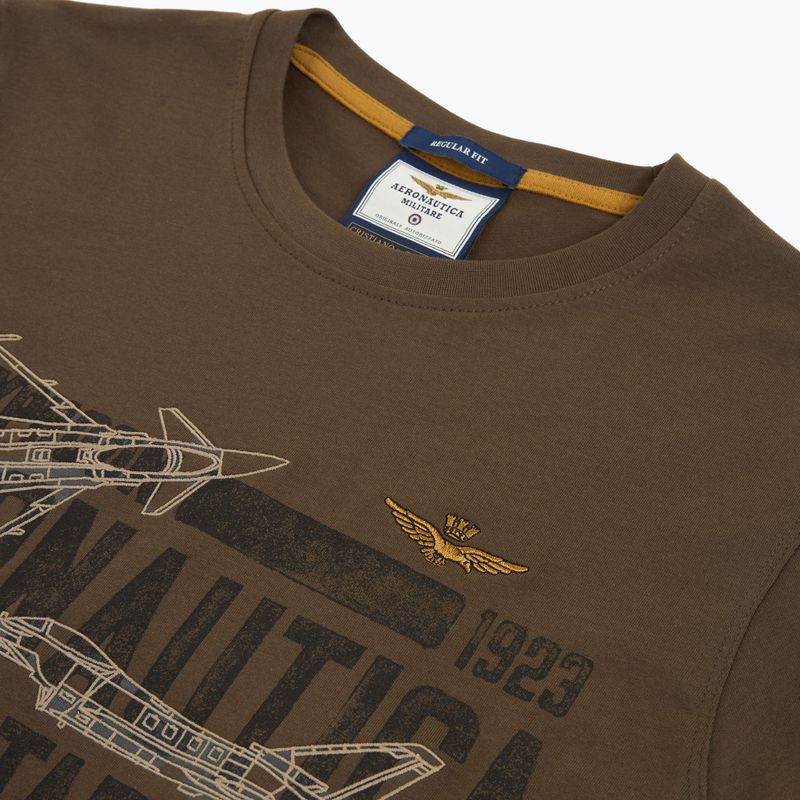 Tricou pentru bărbați Aeronautica Militare TS2535UJ00641 chestnut brown 3