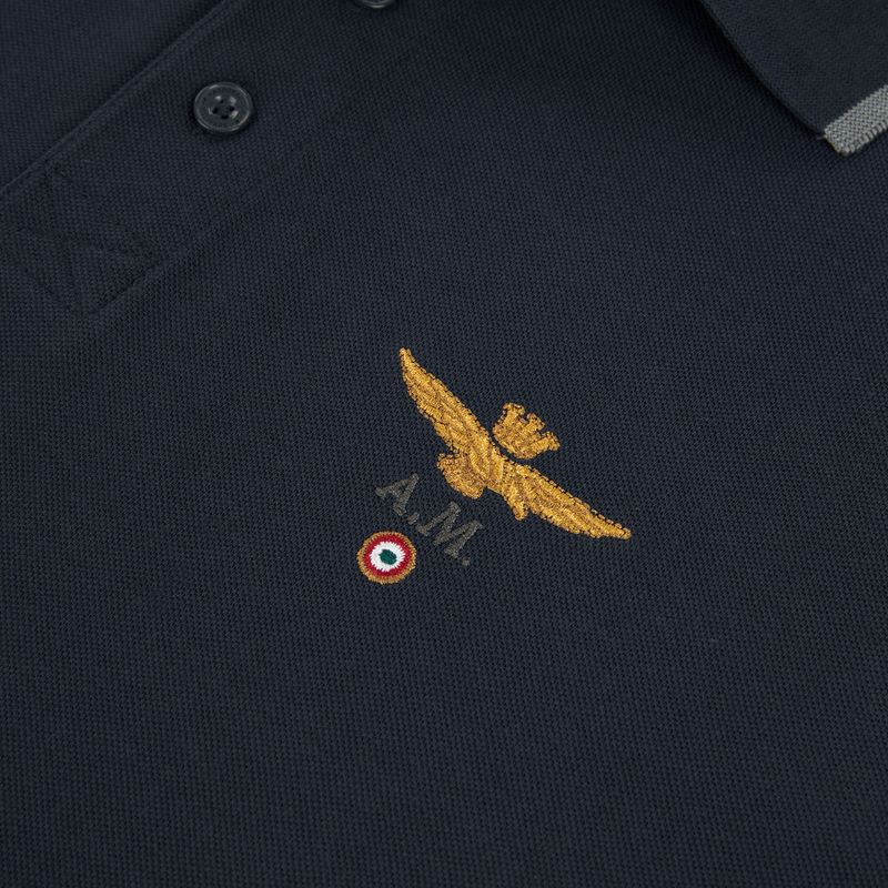 Tricou Aeronautica Militare PO1308UP00082 Navy blue polo 3