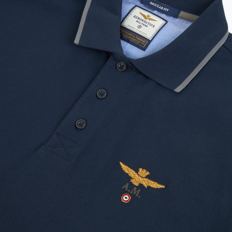 Tricou polo pentru bărbați Aeronautica Militare 262PO1308UP00082 Polo blu navy 3