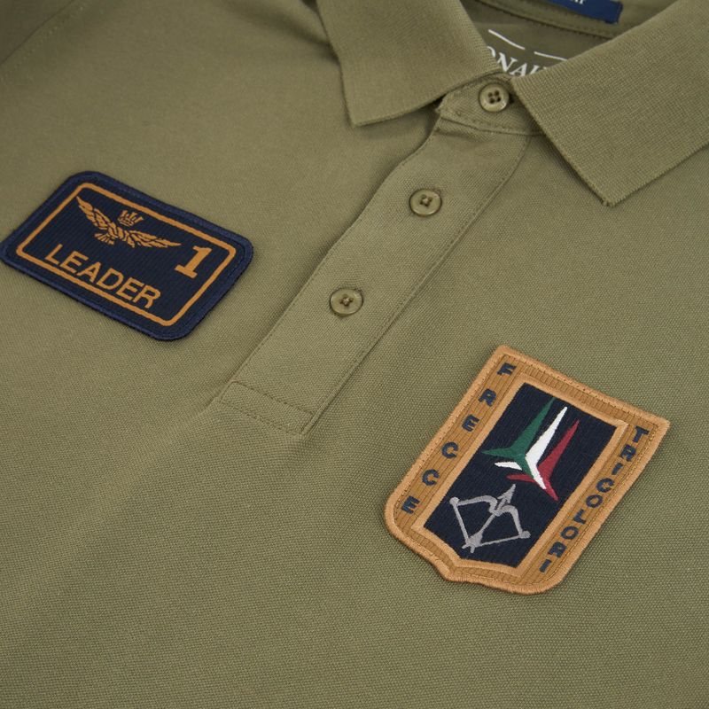 Tricou pentru bărbați Aeronautica Militare PO1927UP00191 Polo lichen green 3