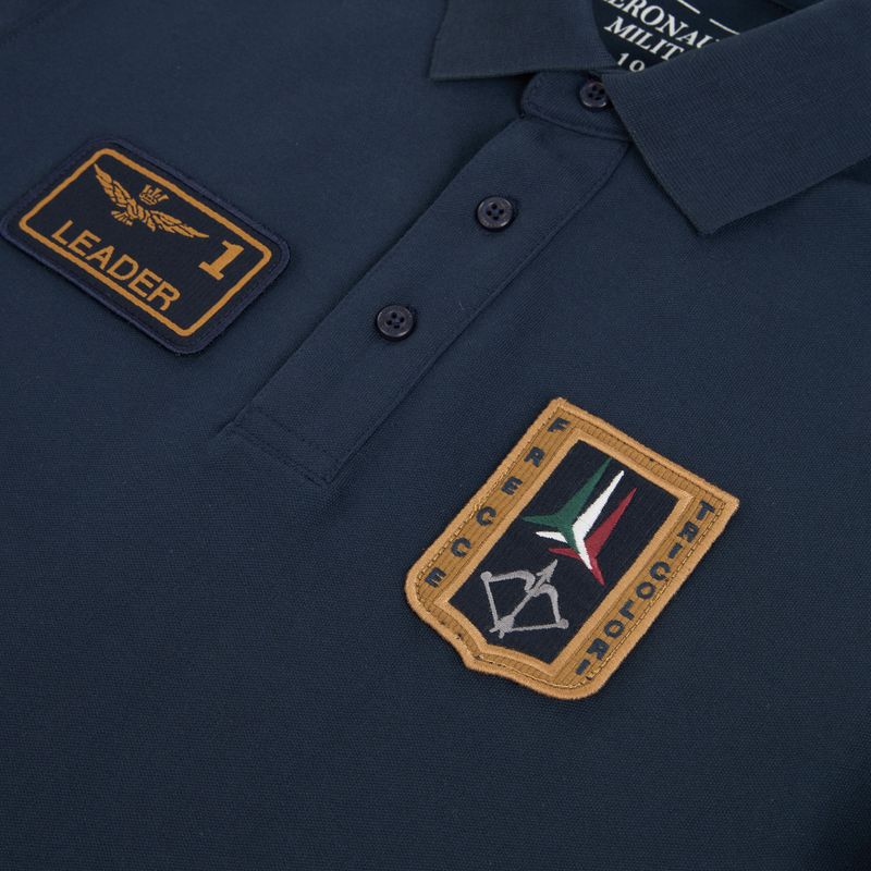 Tricou pentru bărbați Aeronautica Militare PO1927UP00191 Navy blue polo 3