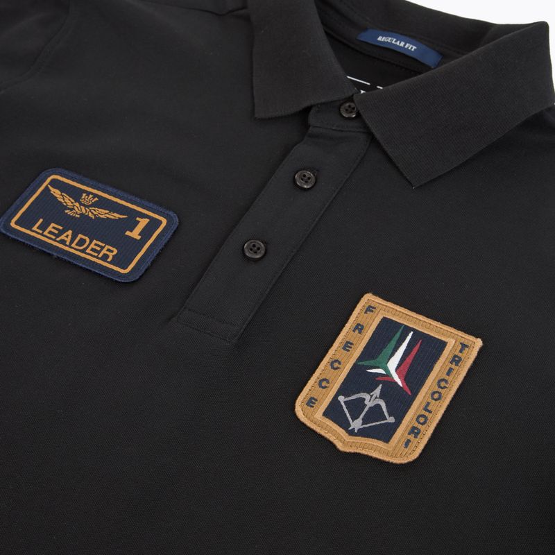 Tricou pentru bărbați Aeronautica Militare PO1927UP00191 Polo jet black 3