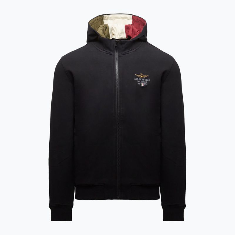 Bluză pentru bărbați Aeronautica Militare 262FE2097UF00662 Hoodie jet black