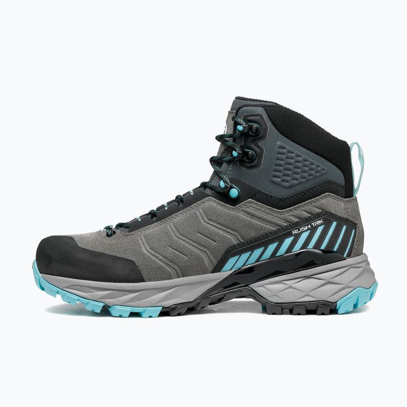 Încălțăminte de trekking pentru femei SCARPA Rush TRK GTX midgray/aqua 10