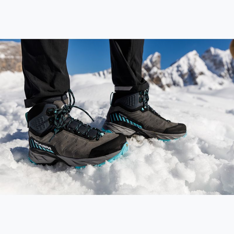 Încălțăminte de trekking pentru femei SCARPA Rush TRK GTX midgray/aqua 14