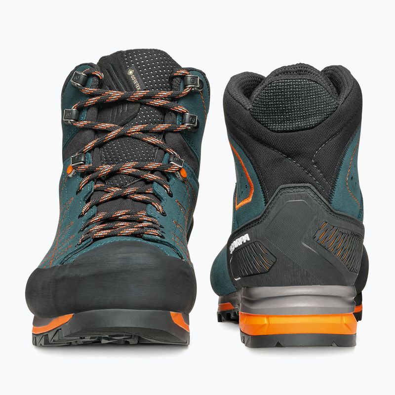Încălțăminte de trekking pentru bărbați SCARPA Zodiac TRK GTX petrol/rust orange 8