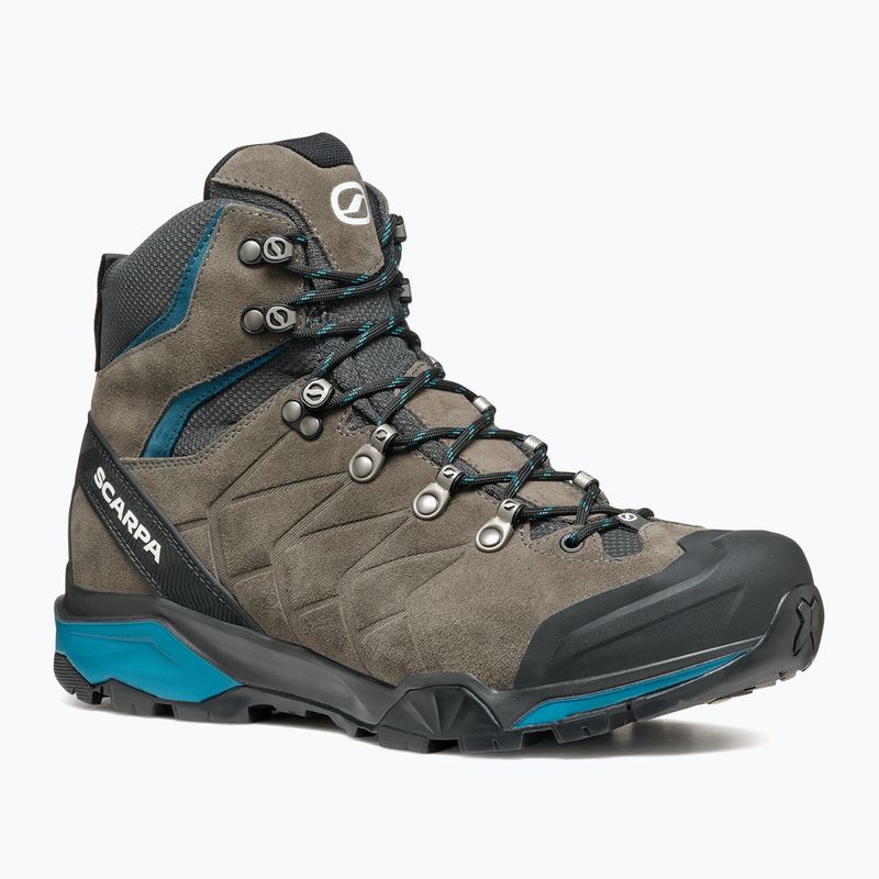 Încălțăminte de trekking pentru bărbați SCARPA ZG Trek GTX titanium/lake blue 8