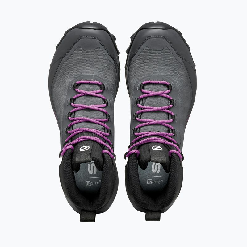 Încălțăminte de trekking pentru femei SCARPA Ribelle Cross 2 Mid GTX dark gray/purple 5