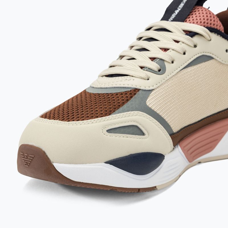 EA7 Pantofi Emporio Armani Ace Runner zi ploioasă/negru iris/emperador/terracotta 7