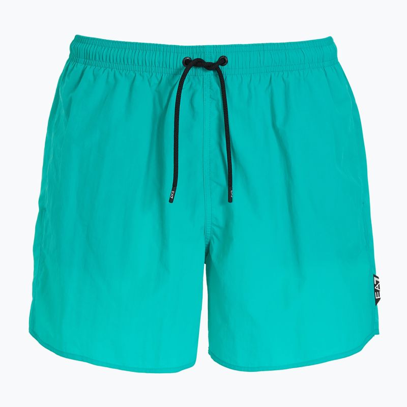 Pantaloni scurți de înot pentru bărbați EA7 Emporio Armani Water Reactive Monogram Boxer verde spectra