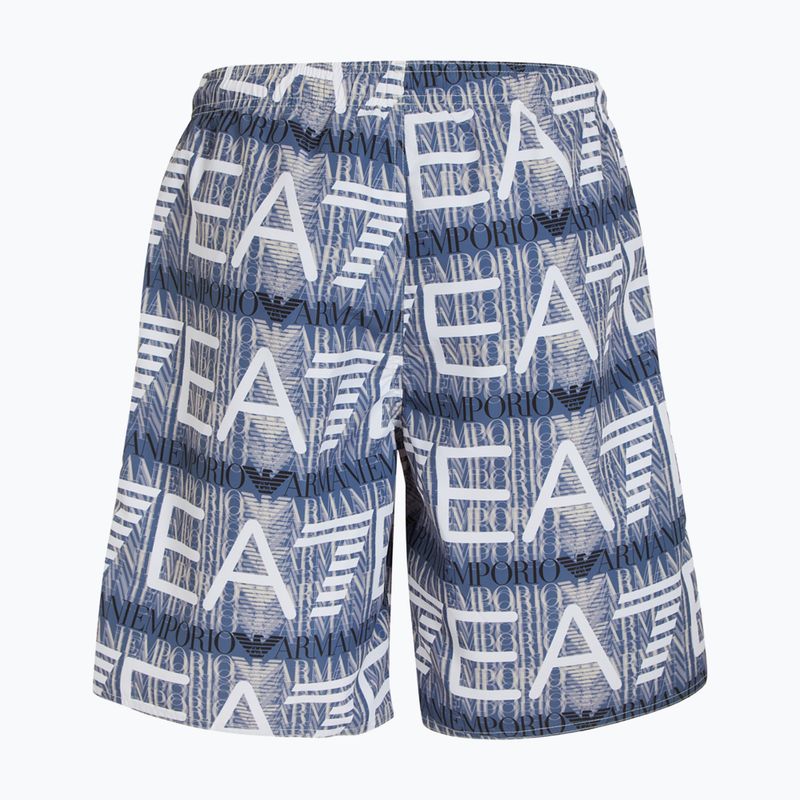Bărbați EA7 Emporio Armani Water Reactive Water Reactive Monogram Boxer pantaloni scurți de baie marlin monogramă 2