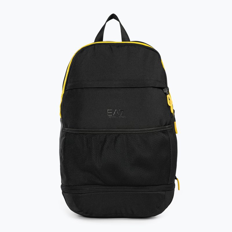 Rucsac pentru bărbați EA7 Emporio Armani Train Logo Tape 25 l black/giallo