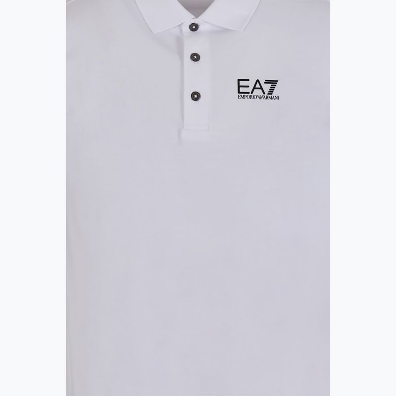 Tricou polo alb EA7 Emporio Armani Train Visibility pentru bărbați EA7 Emporio Armani Train Visibility 3