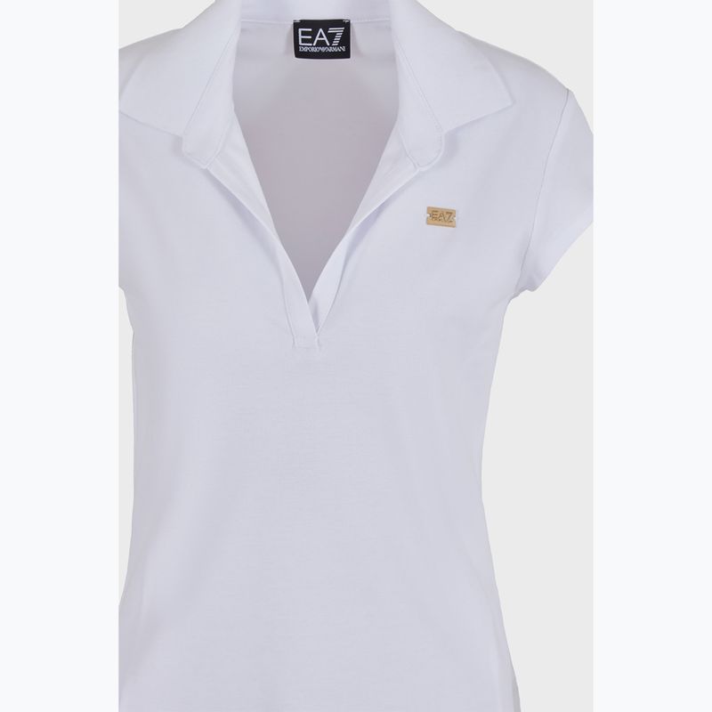 Tricou polo EA7 Emporio Armani Train Costa Smeralda pentru femei, alb 3