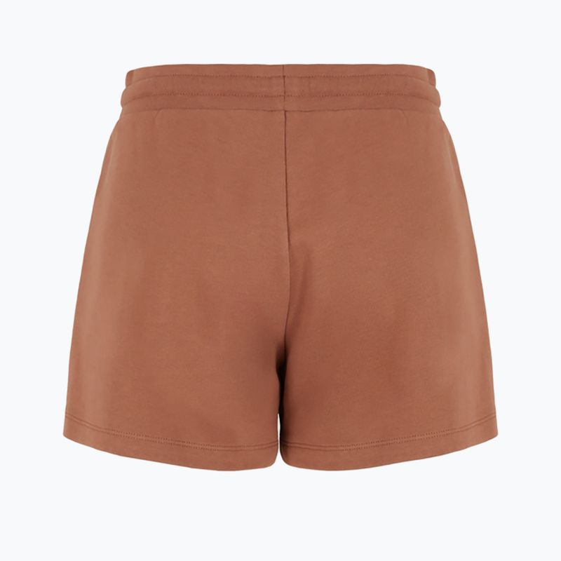 Pantaloni scurți de damă EA7 Emporio Armani Train Shiny tan/logo pristine pentru femei 2