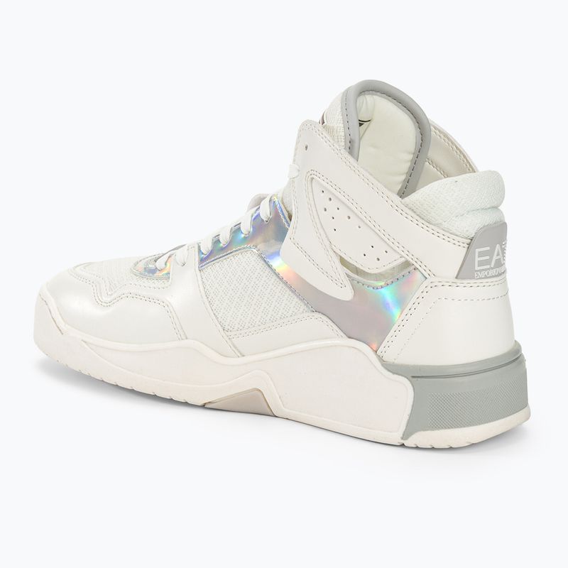 EA7 Emporio Armani Basket Mid pantofi alb/iridescent 3