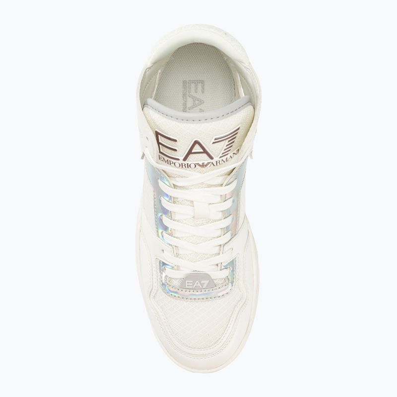 EA7 Emporio Armani Basket Mid pantofi alb/iridescent 5