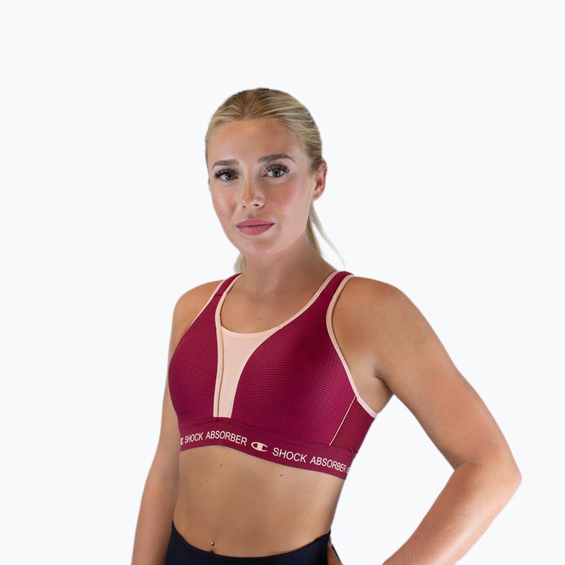 Sutien de antrenament  Shock Absorber Ultimate Run Bra Padded tibetan red