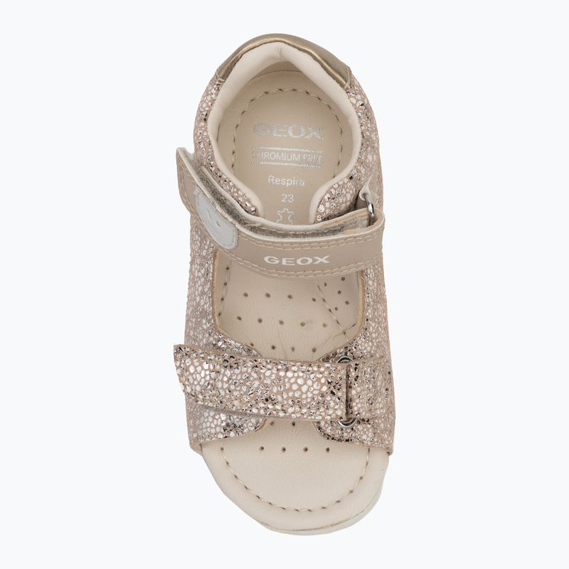 Sandale pentru copii Geox Macchia white/gold 5