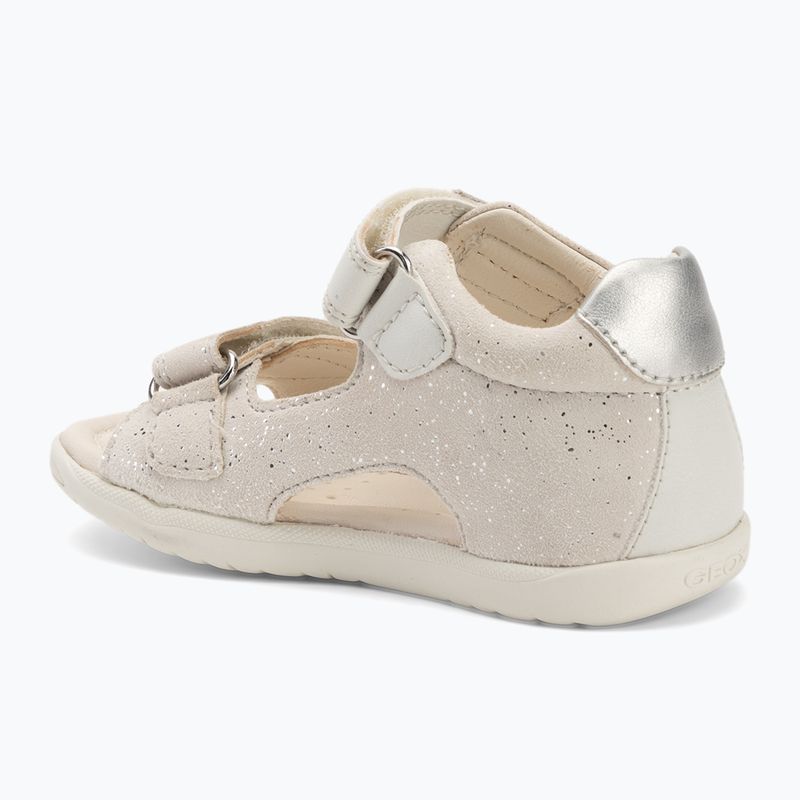 Sandale pentru copii Geox Macchia white/silver 3
