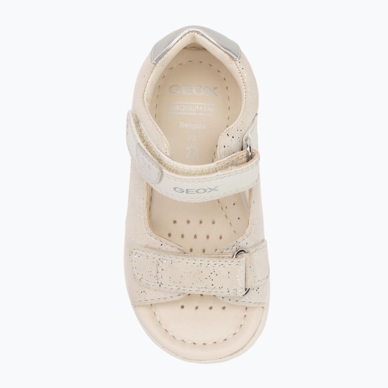 Sandale pentru copii Geox Macchia white/silver 5