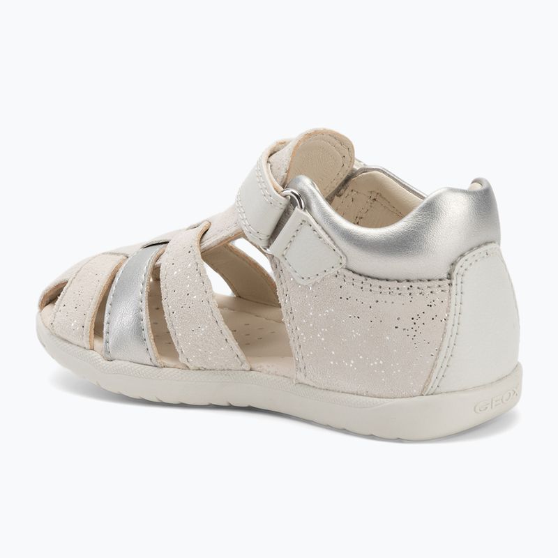 Sandale pentru copii Geox Macchia white/silver 3