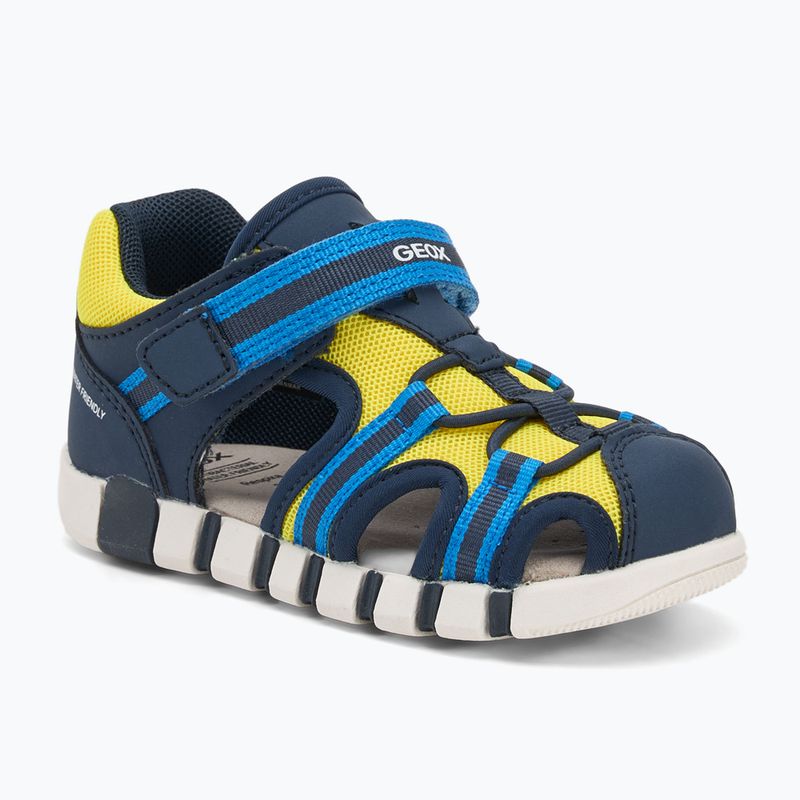 Sandale pentru copii Geox Iupidoo navy/fluo yellow