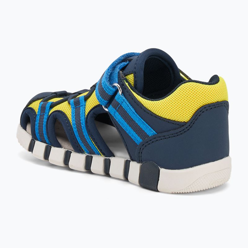 Sandale pentru copii Geox Iupidoo navy/fluo yellow 3