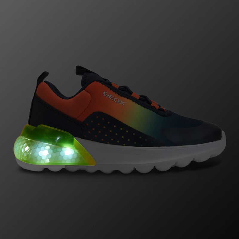 Încălțăminte pentru juniori Geox Activart Illuminus navy/lime 8