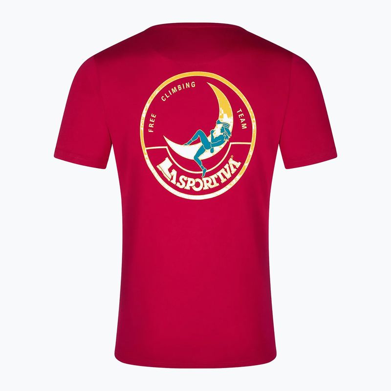 Tricou pentru bărbați La Sportiva Climbing on the Moon fucsia/giallo 2