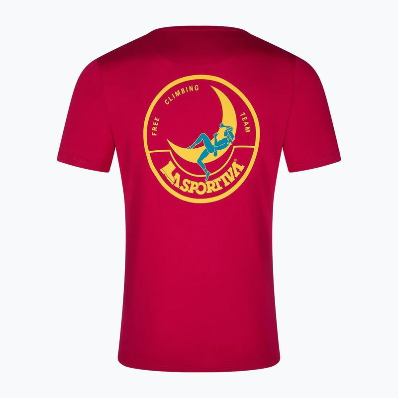 Tricou pentru bărbați La Sportiva Climbing on the Moon fucsia/giallo 2