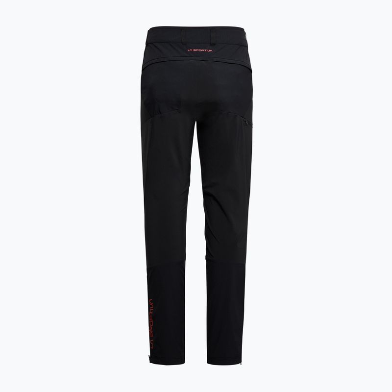 Pantaloni de trekking pentru bărbați La Sportiva Monument black/cherry tomato 2