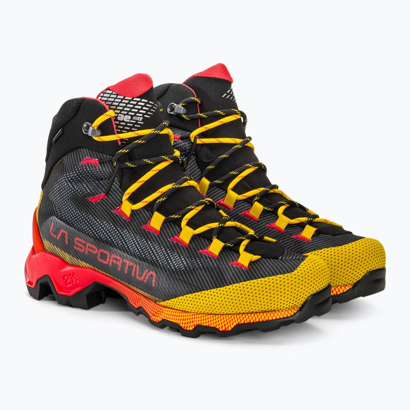 Încălțăminte de trekking pentru bărbați La Sportiva Aequilibrium Hike GTX carbon/yellow 4