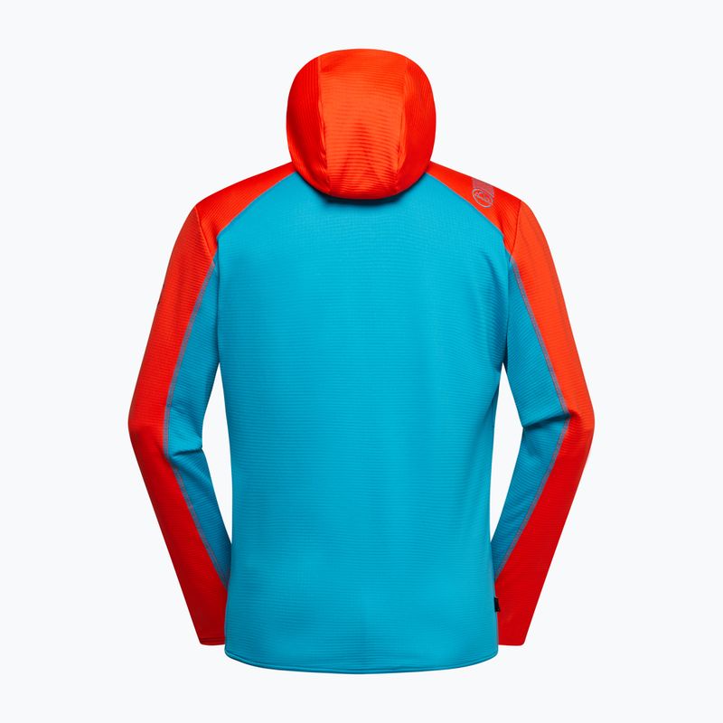 Hanorac pentru bărbați La Sportiva Upendo Hoody tropic blue/ cherry tomato 2