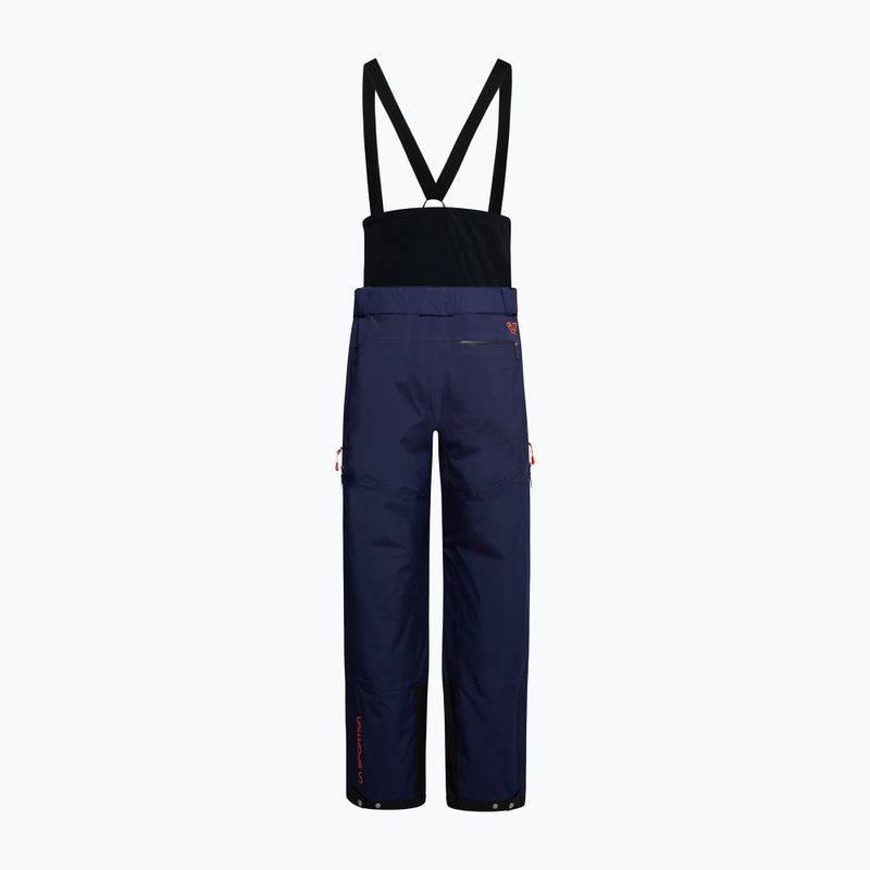 Pantaloni de schi pentru bărbați La Sportiva Chaser Evo Shell Bib deep sea/ cherry tomato 2