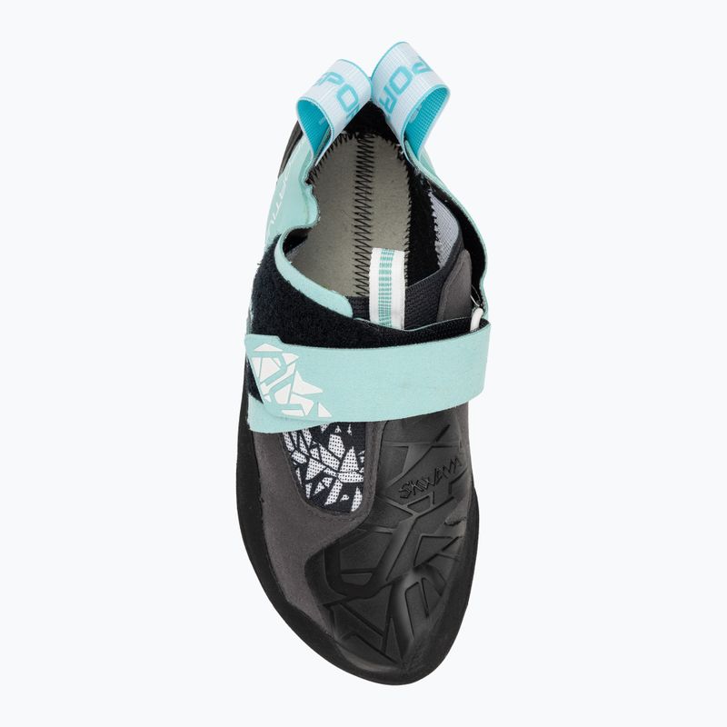 Încălțăminte de cățărare pentru femei La Sportiva Skwama Vegan carbon / turquoise 5