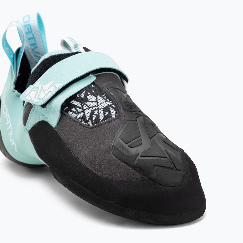 Încălțăminte de cățărare pentru femei La Sportiva Skwama Vegan carbon/turquoise 7