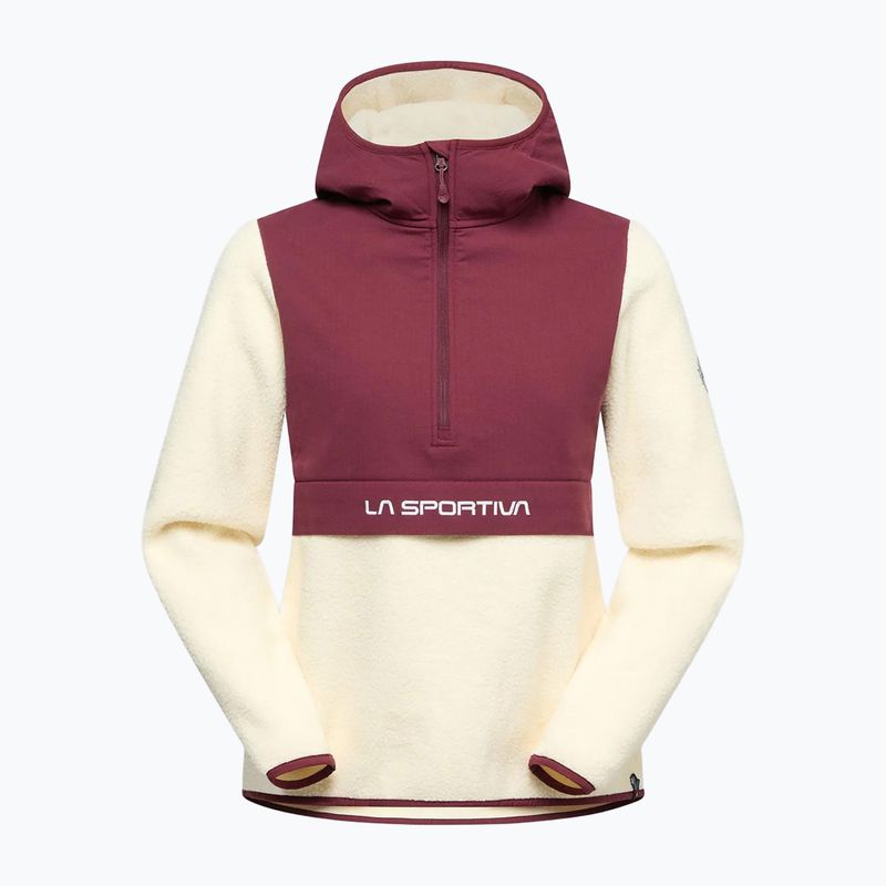 Bluză pentru femei La Sportiva Guidance Sherpa Hoody chalk/redwood 3
