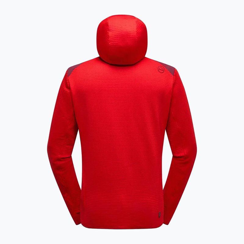 Hanorac termic pentru bărbați La Sportiva Lucendro Thermal Hoody mountain red/redwood 4