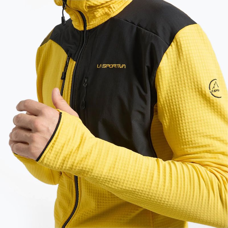 Bluză termoactivă pentru bărbați La Sportiva Lucendro Thermal Hoody yellow/black 3
