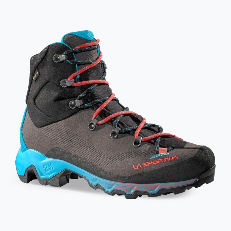 Încălțăminte de trekking pentru femei La Sportiva Aequilibrium Trek GTX carbon/malibu blue 8