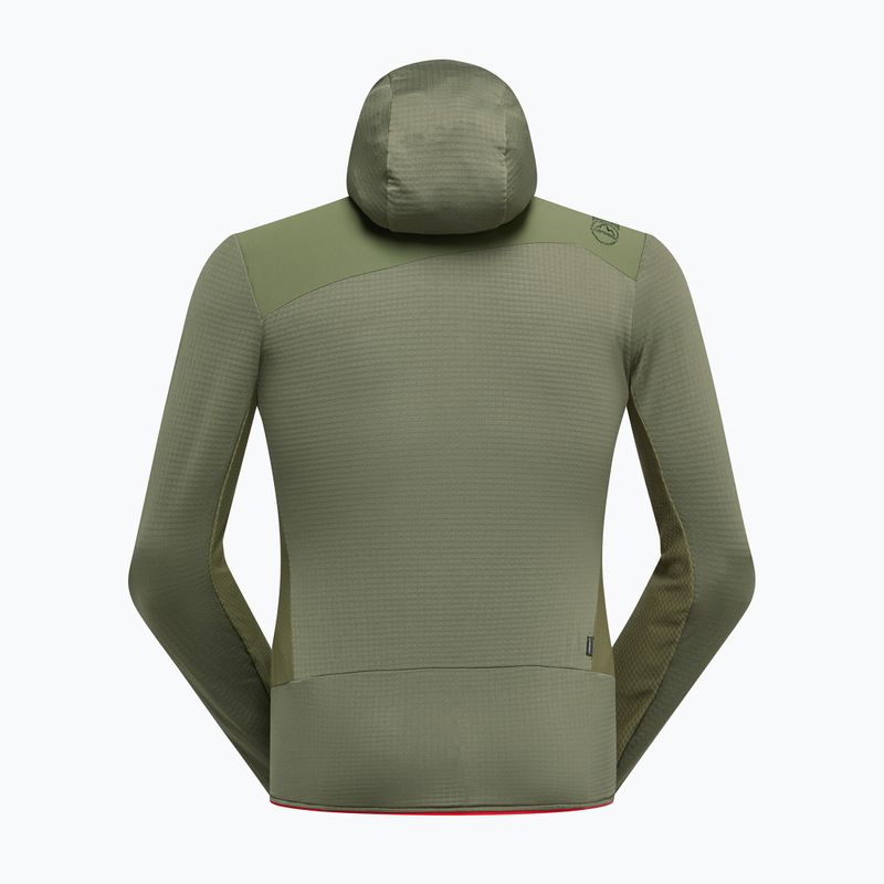 Bluză fleece pentru bărbați La Sportiva Aequilibrium Thermal Hoody cypress/mountain red 2