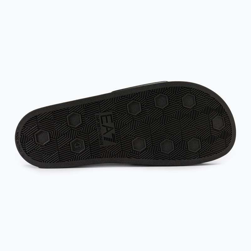 EA7 Emporio Armani Water Sports Visibility flip-flops negru/dorat strălucitor 4