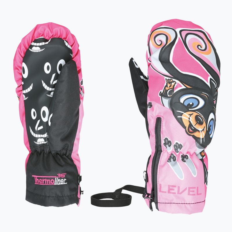 Mănuși de schi pentru copii Level Lucky Mitt hot pink