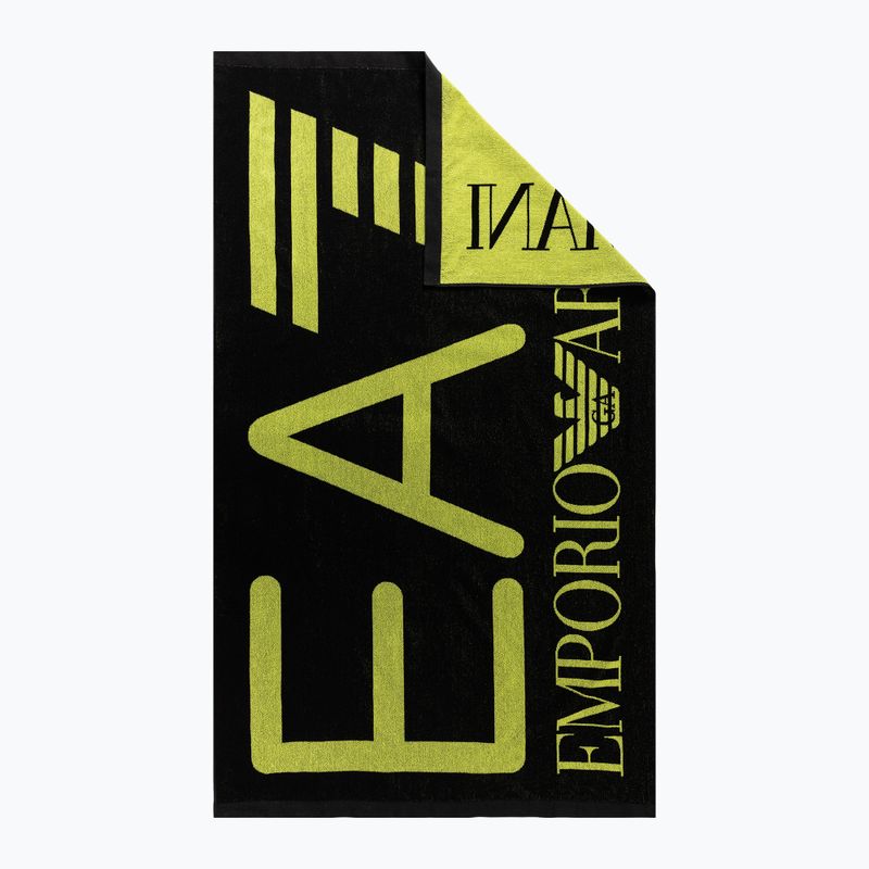 Prosop EA7 Emporio Armani Water Sports Visibility Towel nero/acid lime